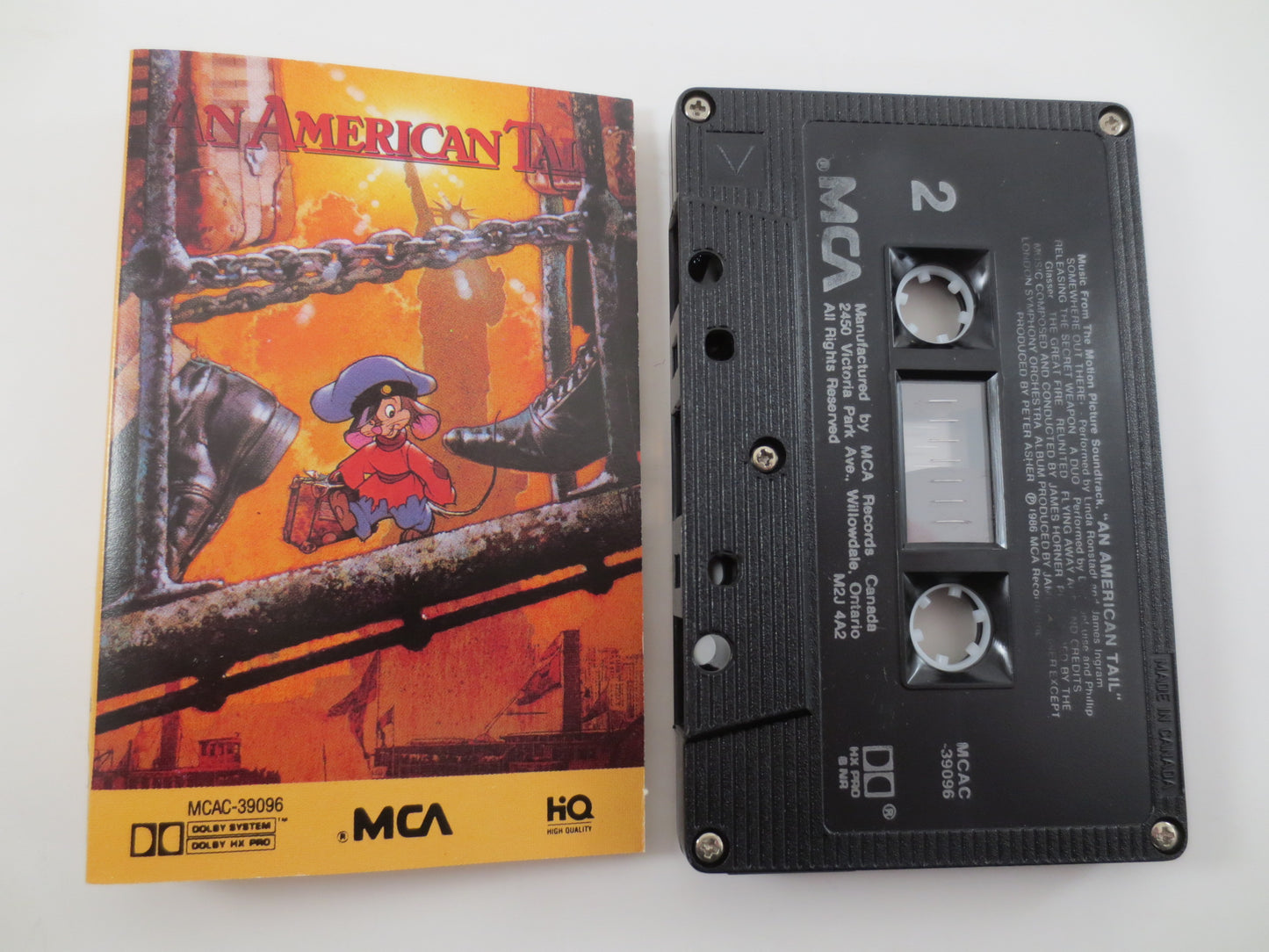 An AMERICAN TAIL, SOUNDTRACK, American Tail Tape, Children's Tape, Kids Tape, Children's Cassette, Kids Songs, Cassette Tape, 1986 Cassette