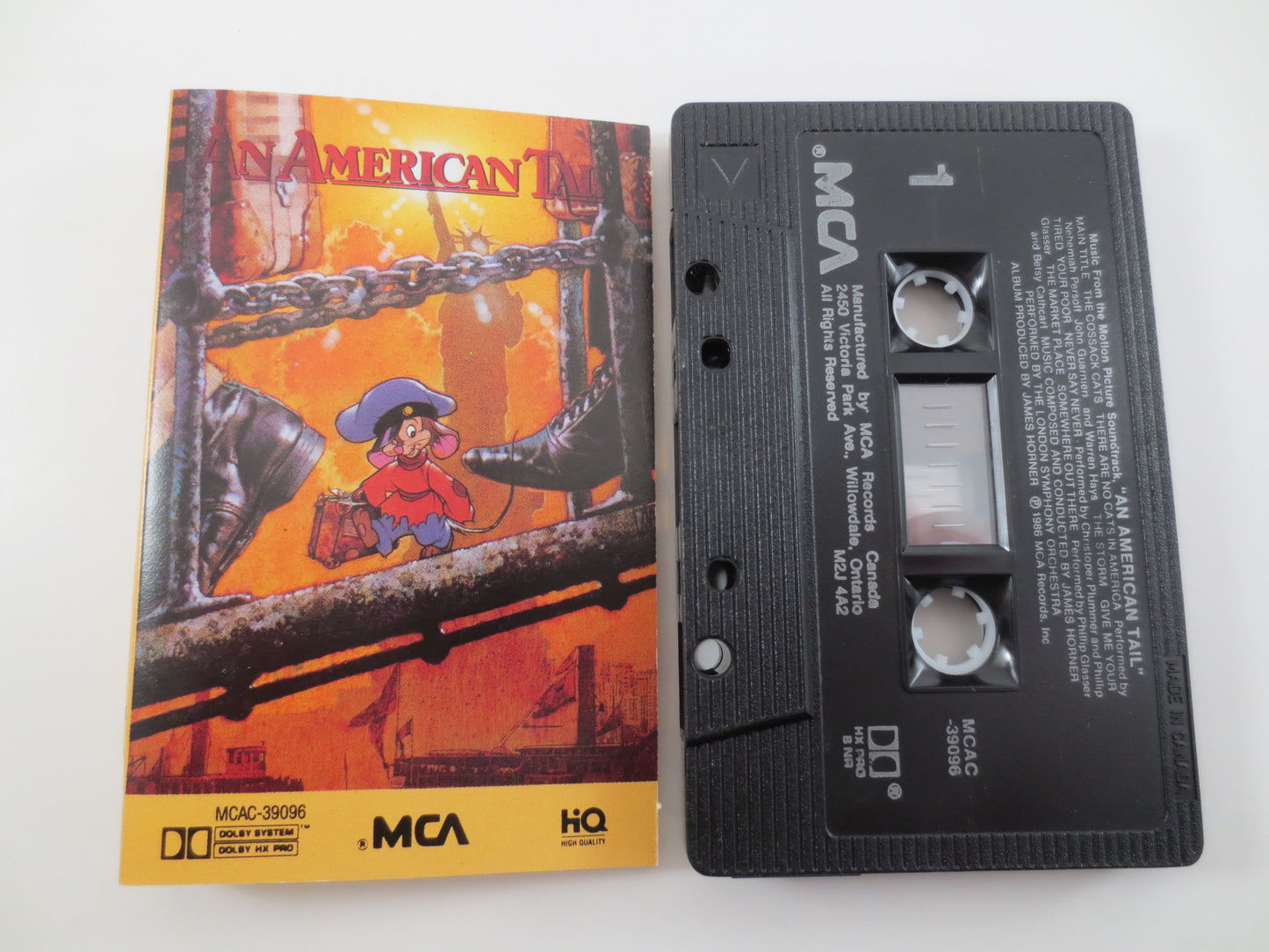An AMERICAN TAIL, SOUNDTRACK, American Tail Tape, Children's Tape, Kids Tape, Children's Cassette, Kids Songs, Cassette Tape, 1986 Cassette