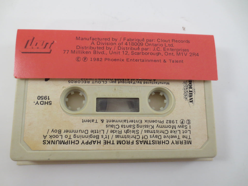 The HAPPY CHIPMUNKS, Merry Christmas, 1982 Cassette Tape, Vintage Cassette
