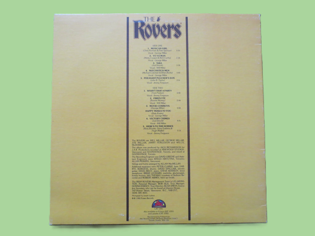 The Irish Rovers – The Rovers (1980) Vinyl LP