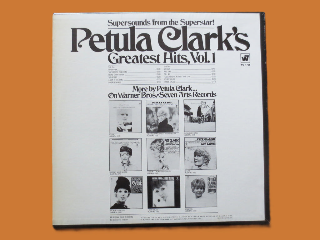 Petula Clark – Greatest Hits, Vol. 1 (1968) Vinyl LP