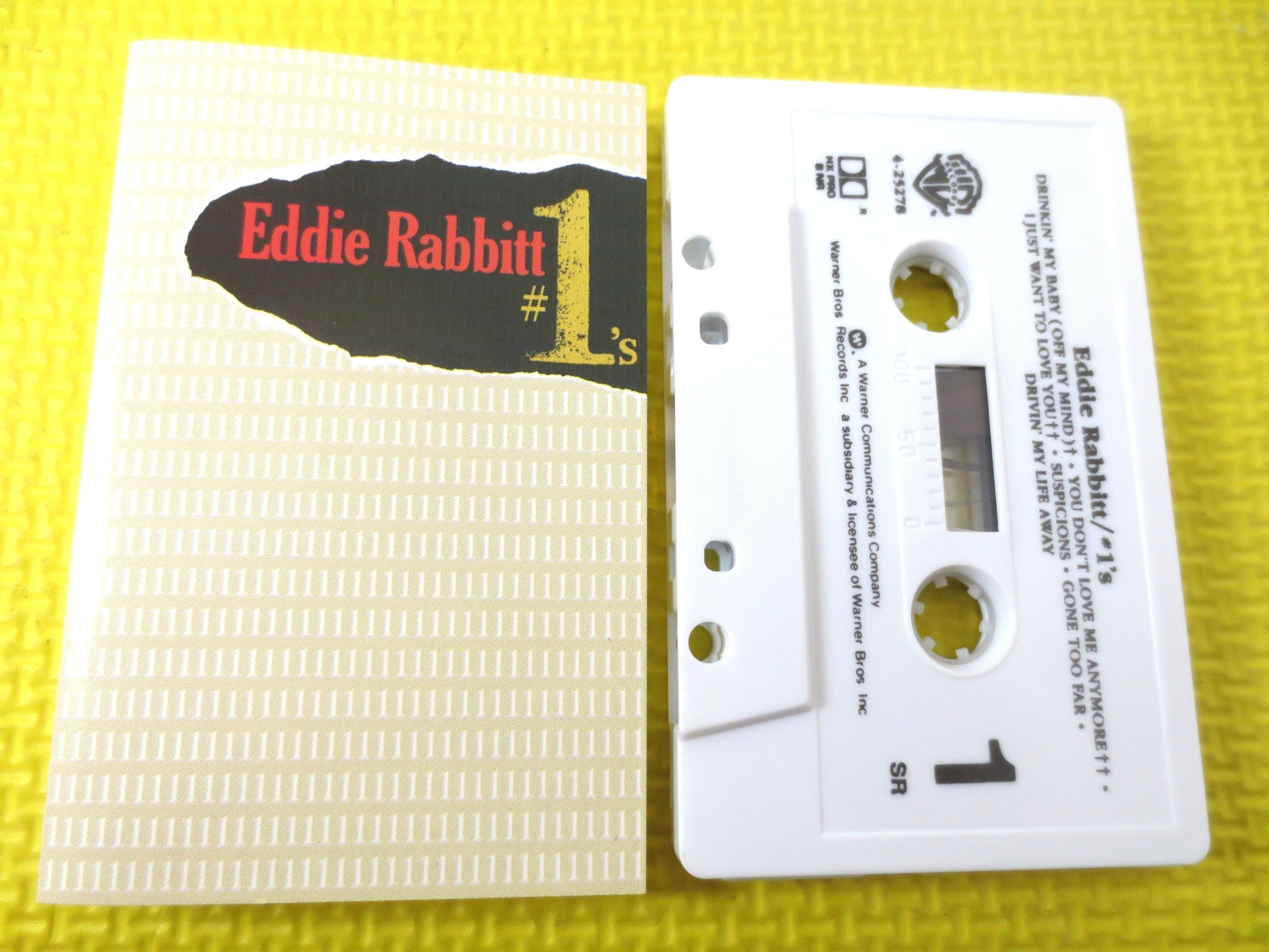 EDDIE RABBITT, Number 1's, 1985 Cassette Tape, Vintage Cassette