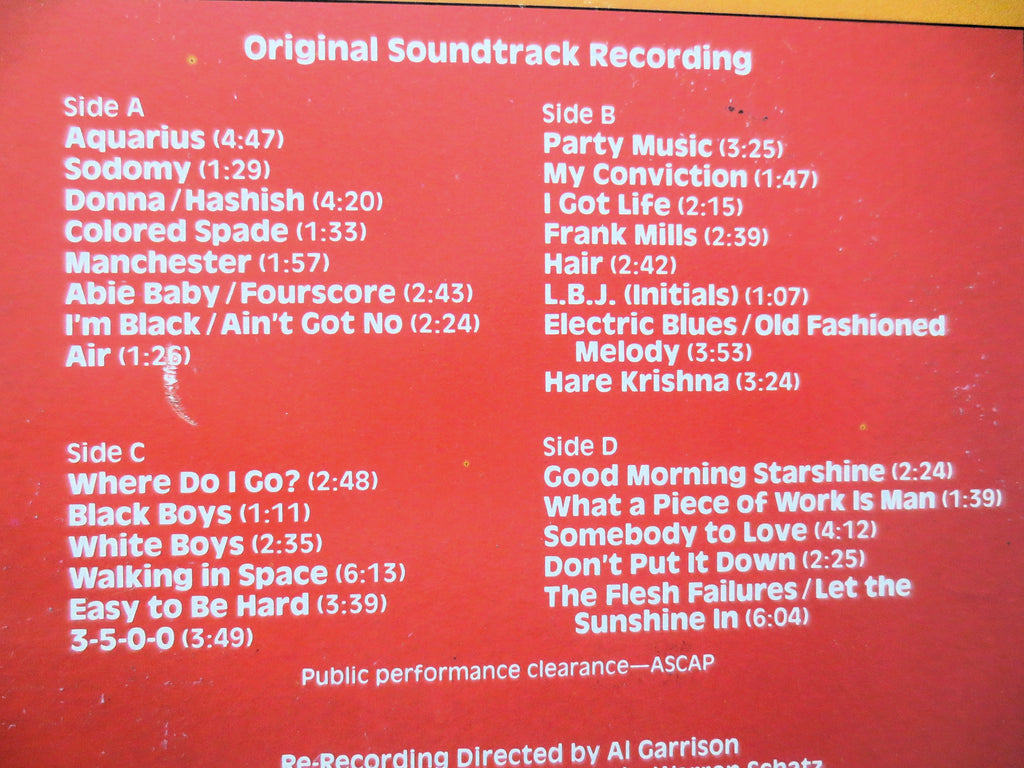 Hair – Original Soundtrack (1979) Vinyl LP, 2 Discs