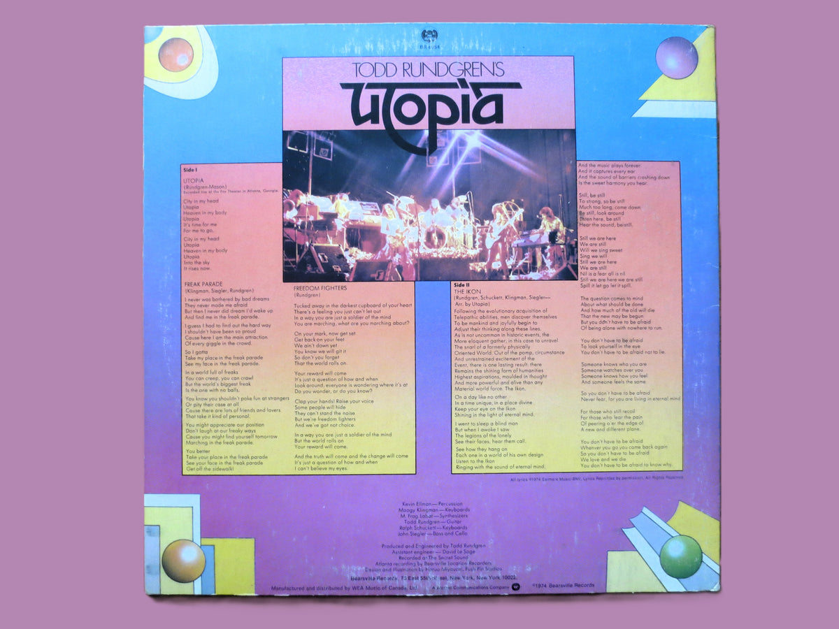 Todd Rundgren – Utopia (1974) Vinyl LP
