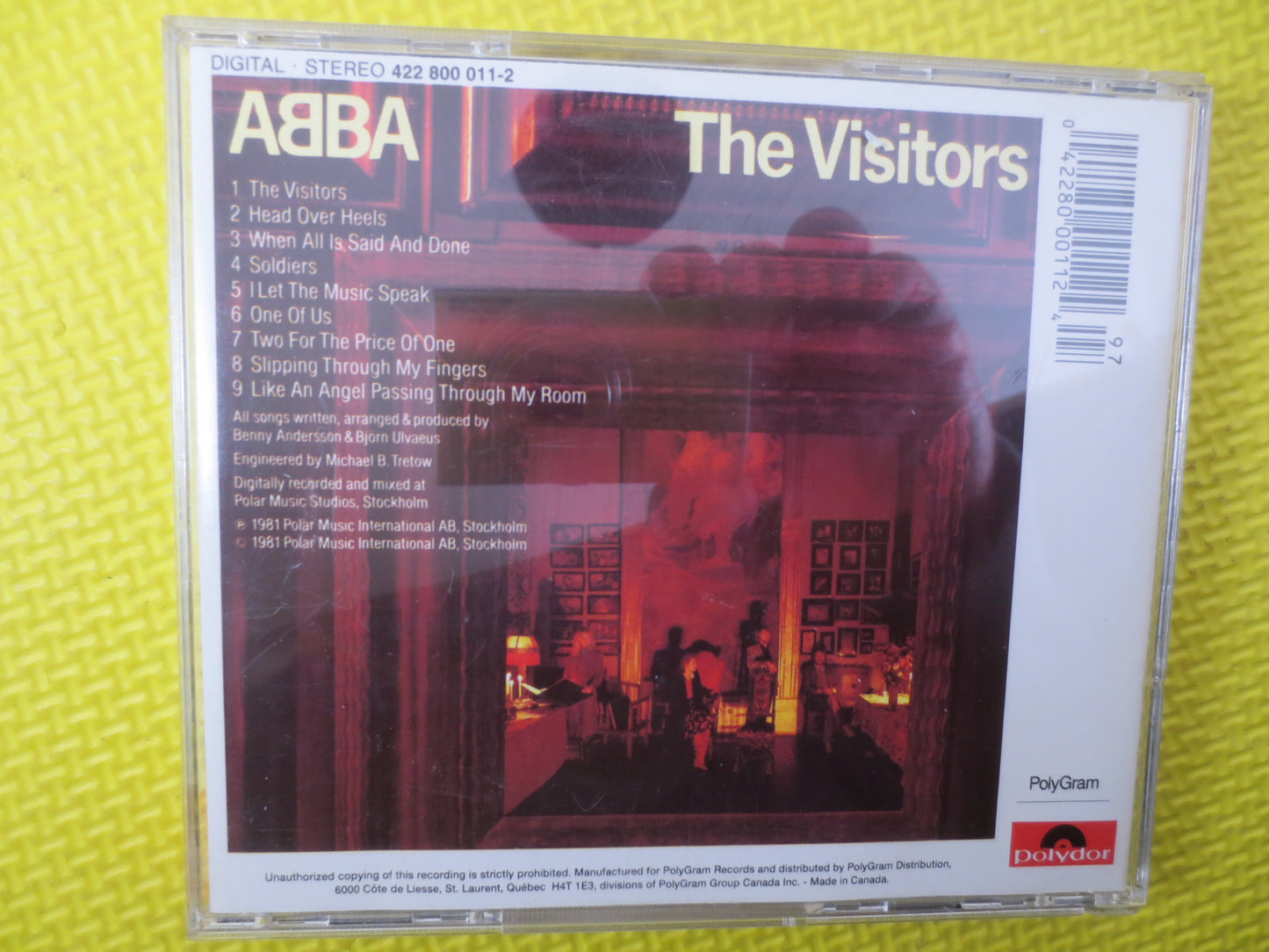 ABBA, The VISITORS, ABBA Cd, Abba Music, Abba Hits Cd, Abba Songs, Pop Music Cd, Pop Cd, Abba Album, Disco, Vintage Cds, 1985 Compact Discs