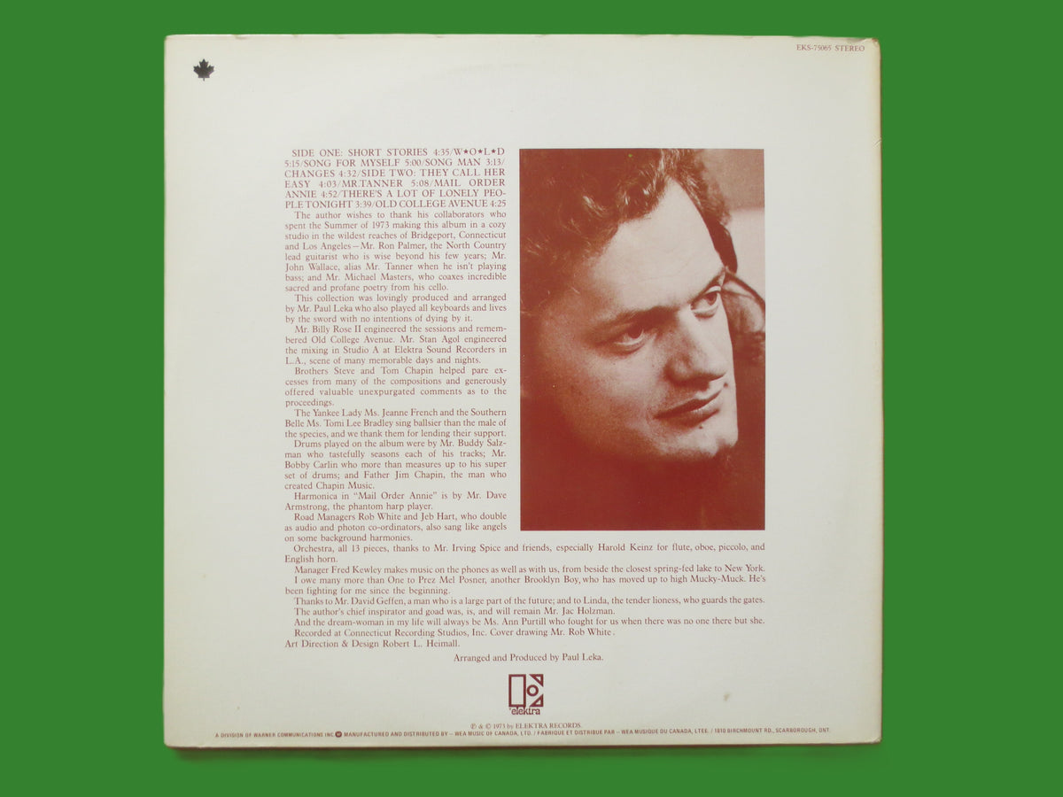 Harry Chapin – Short Stories (1973) Vinyl LP