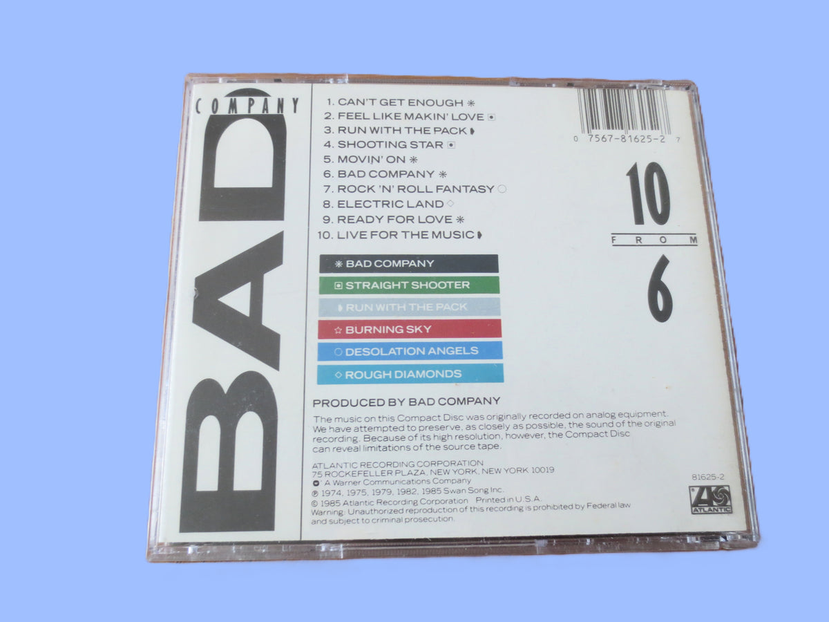 Bad Company – 10 from 6 (1985) CD