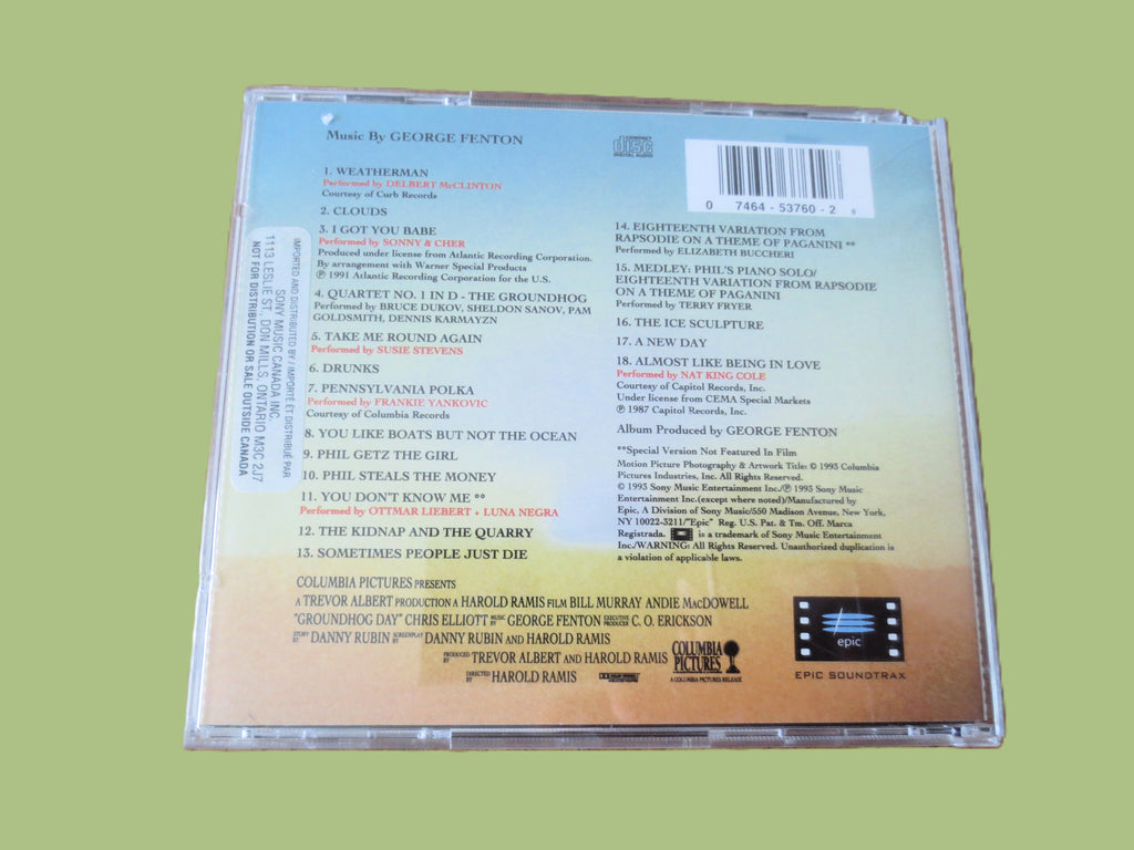 Groundhog Day: Original Motion Picture Soundtrack (1993) CD