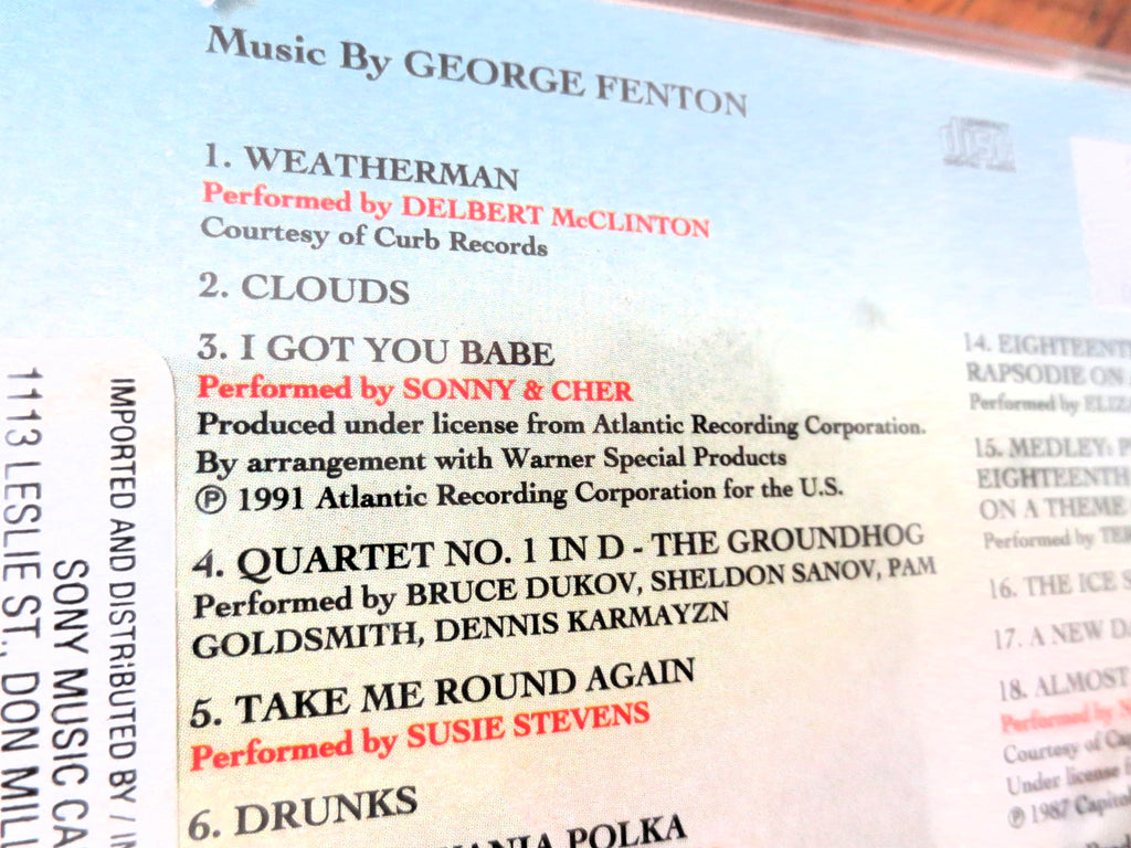 Groundhog Day: Original Motion Picture Soundtrack (1993) CD