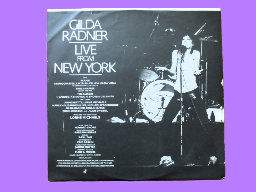 Gilda Radner – Live from New York (1979) Vinyl LP