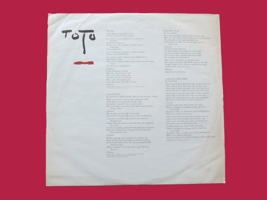 Toto – Turn Back (1981) Vinyl LP