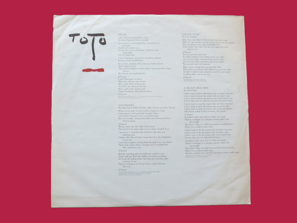 Toto – Turn Back (1981) Vinyl LP