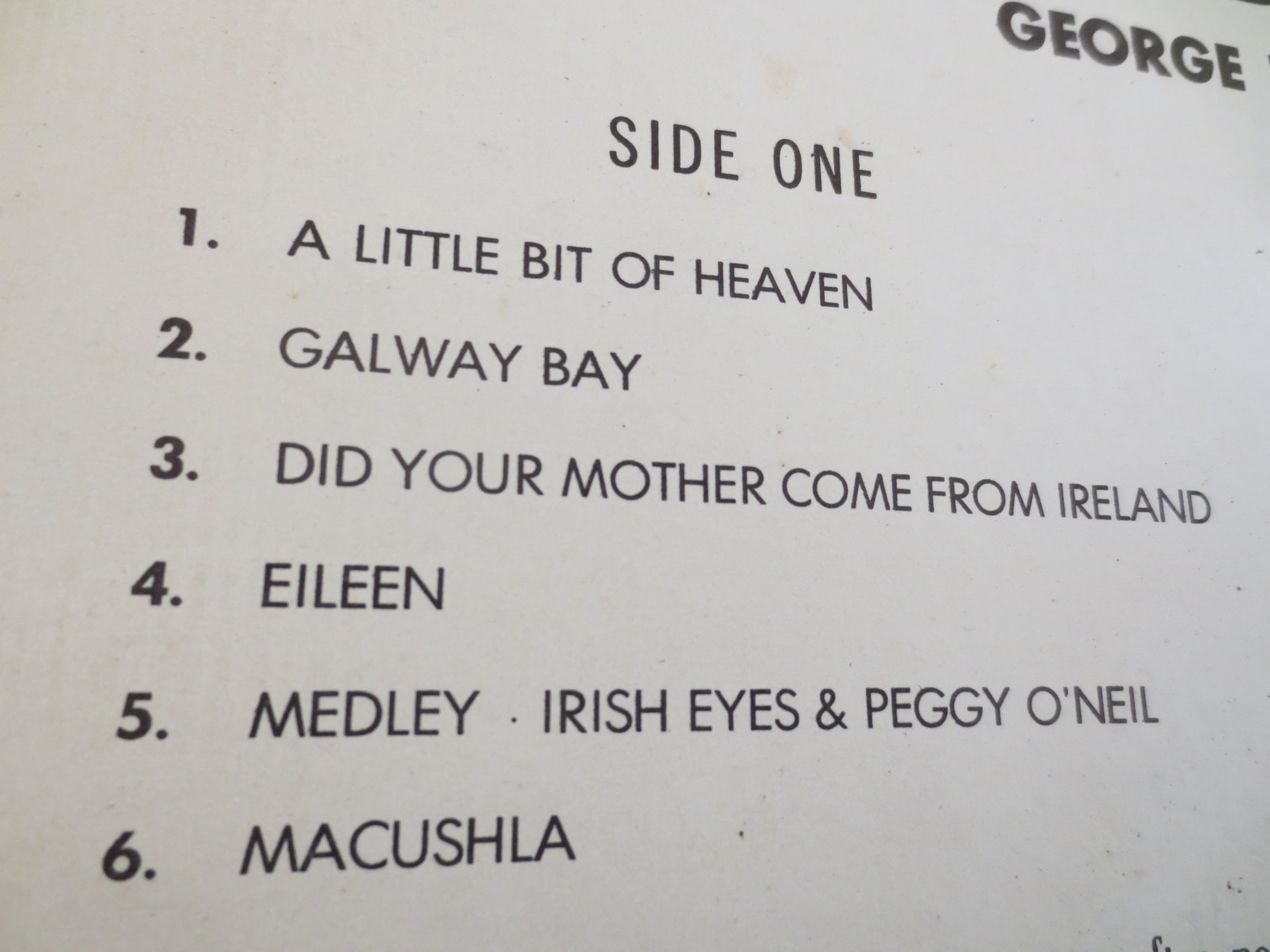 GEORGE T GREEN, IRISH Favorites, Irish Music Record, Irish Songs, Irish Music Albums, Irish Music lps, Irish, Vintage Records, 1967 Records