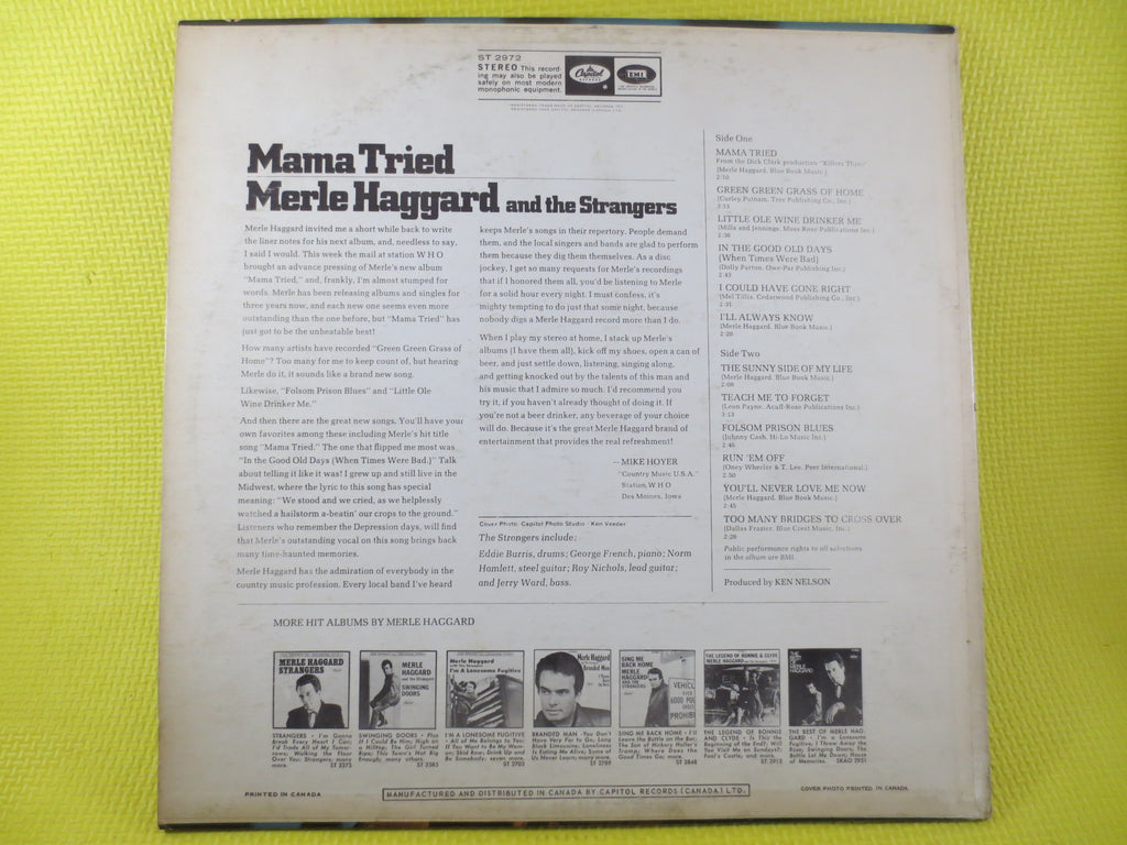 Merle Haggard – Mama Tried (1968) Vinyl LP