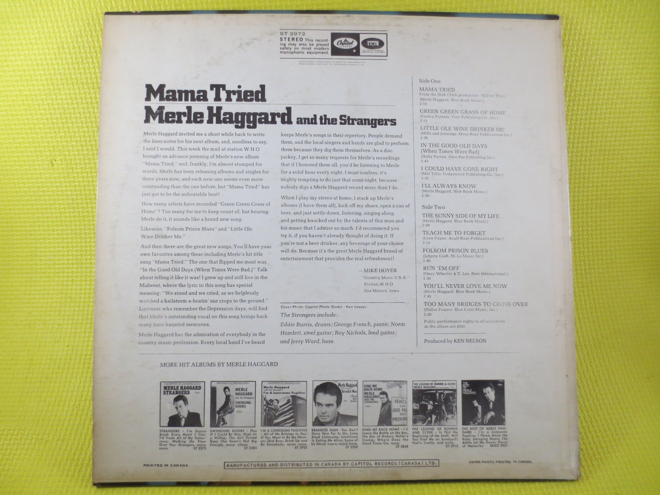 Merle Haggard – Mama Tried (1968) Vinyl LP