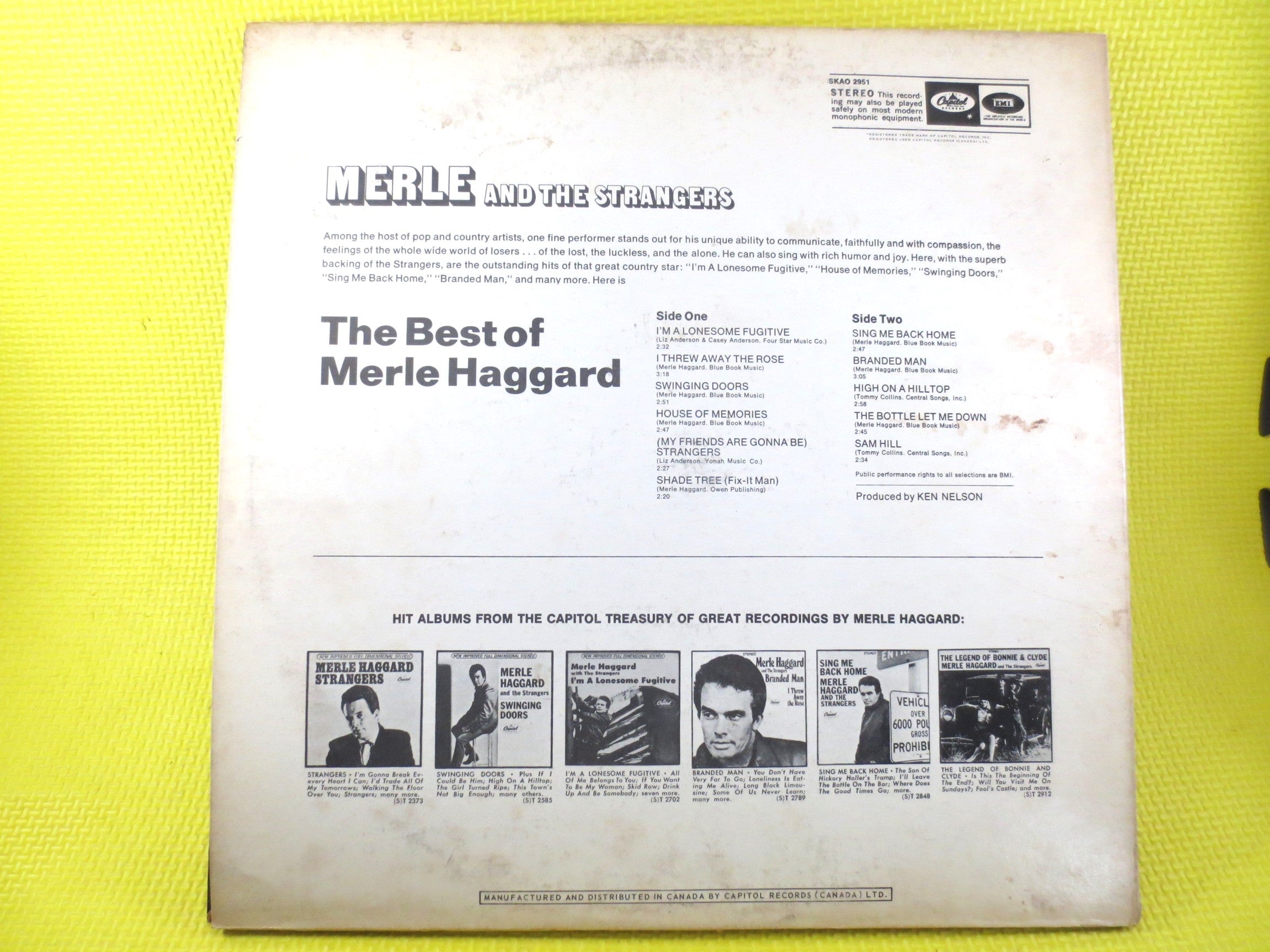 Merle Haggard & The Strangers – The Best of Merle Haggard (1968) Vinyl LP