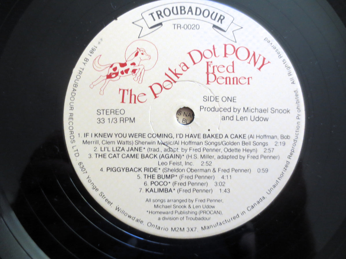 Fred Penner – The Polka Dot Pony (1981) Vinyl LP