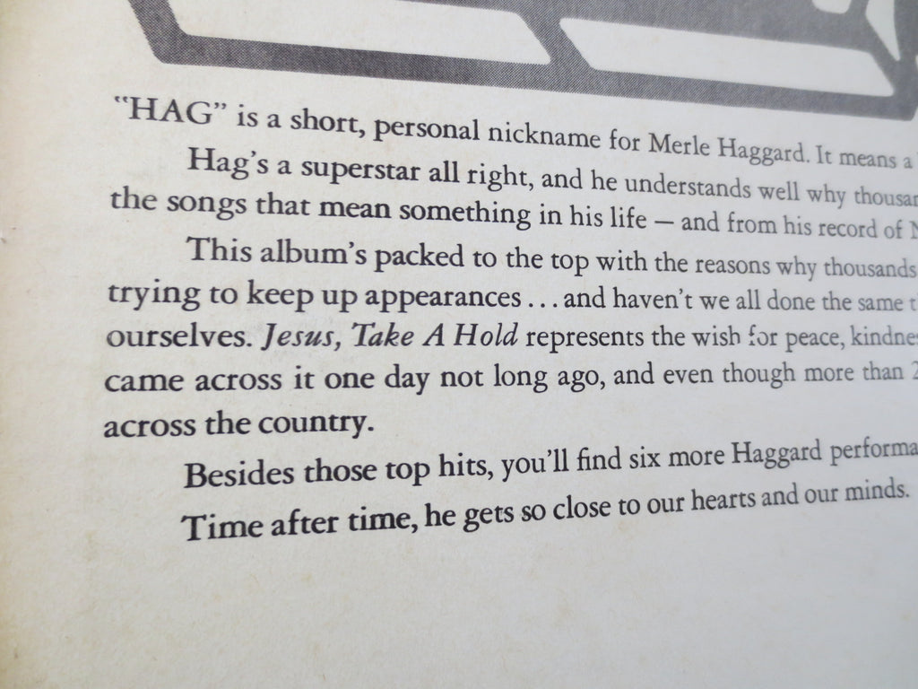 Merle Haggard & The Strangers – Hag (1971) Vinyl LP