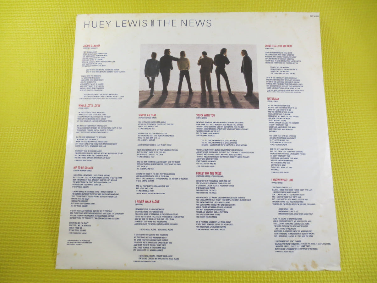 Huey Lewis and the News – Fore! (1986) Vinyl LP