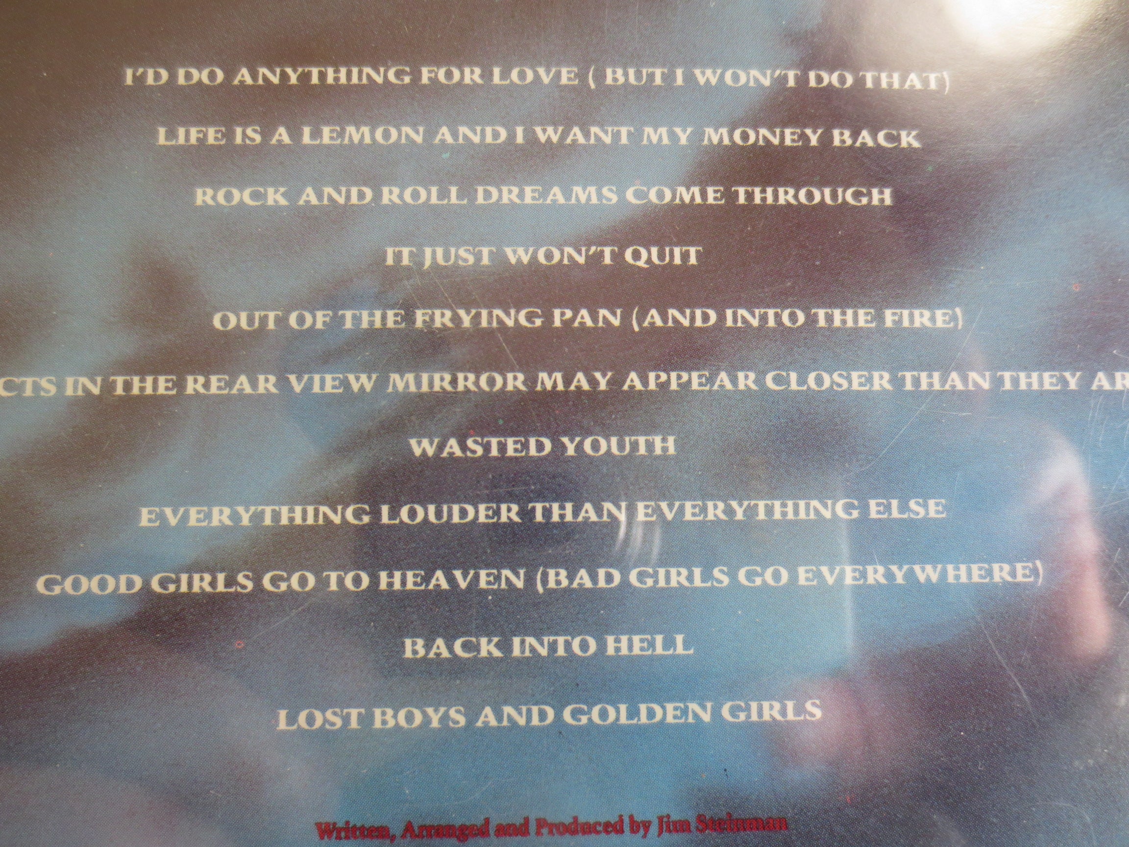 MEAT LOAF, Bat Out of Hell II, 1993 Compact Disc, Vintage Cd