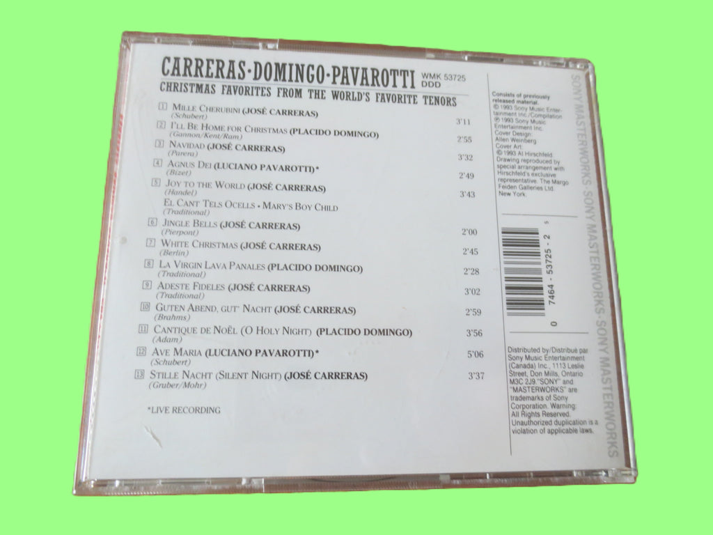 Pavarotti, Domingo & Carreras – Christmas Favorites from the World's Favorite Tenors (1993) CD