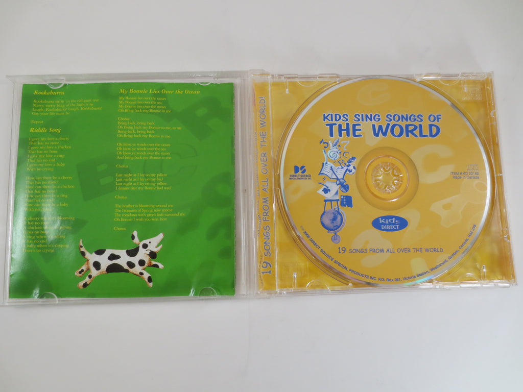 KIDS SING, SONGS of the World, Kids Cd, Lullabies Cd, Kids Compact Disc, Childrens Cd, Childrens Music, Kids Music Cd, Baby Cd, 2000 Cd