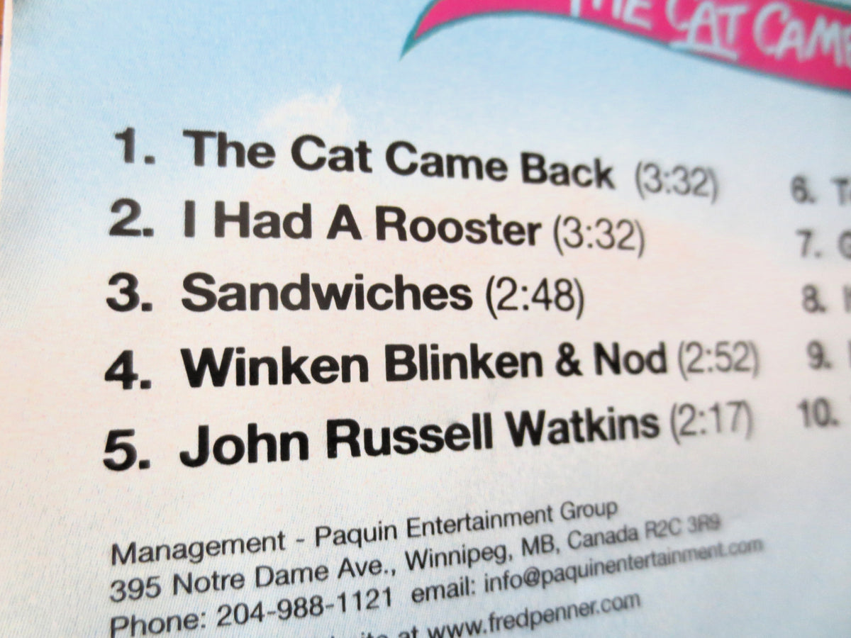 Fred Penner – The Cat Came Back (2000) CD
