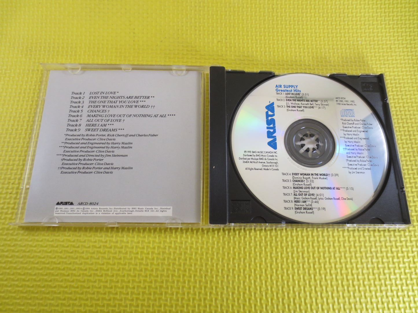 AIR SUPPLY, GREATEST Hits, Air Supply Cd, Air Supply Albums, Air Supply Hits, Air Supply Songs, Air Supply Music, Vintage Cd, 1983 Cd's