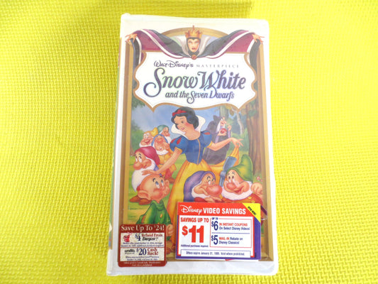SNOW WHITE, Factory SEALED, Masterpiece Collection, Rare Vhs 1524, Debut Video, Walt Disney Vhs, Disney Classic Vhs, World of Disney Vhs