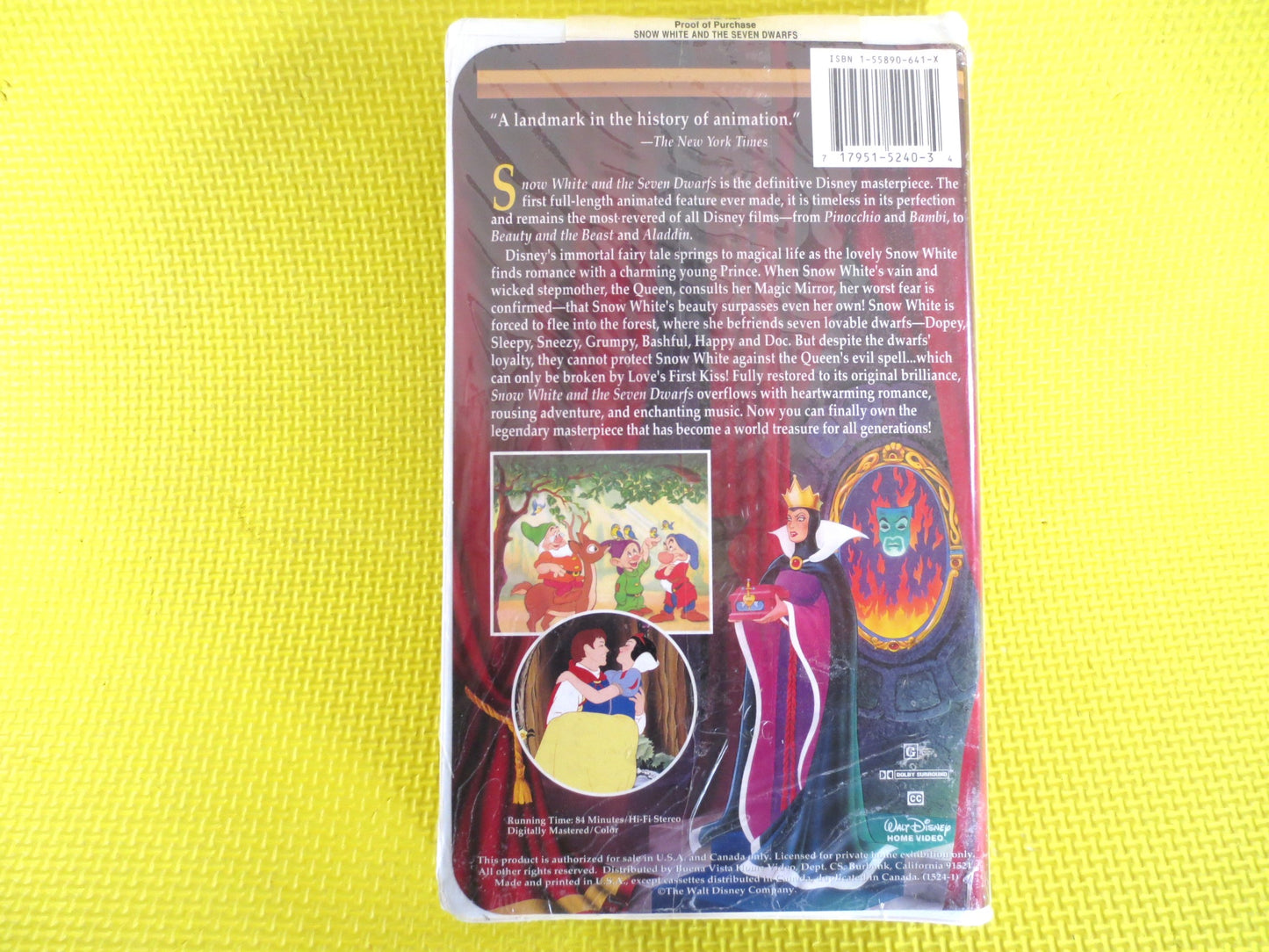 SNOW WHITE, Factory SEALED, Masterpiece Collection, Rare Vhs 1524, Debut Video, Walt Disney Vhs, Disney Classic Vhs, World of Disney Vhs