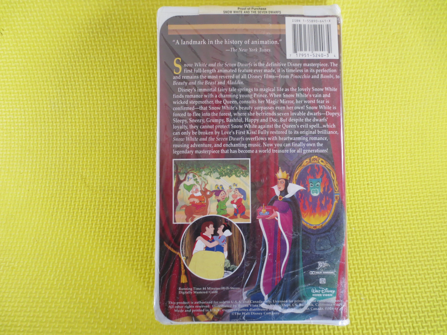 SNOW WHITE, Factory SEALED, Masterpiece Collection, Rare Vhs 1524, Debut Video, Walt Disney Vhs, Disney Classic Vhs, World of Disney Vhs