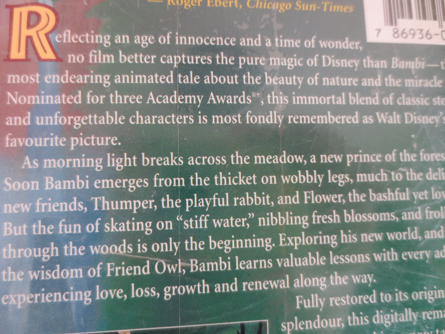 BAMBI, Factory SEALED, BAMBI Vhs Tape, 55 Anniversary, Rare Vhs 9505, Walt Disney Vhs, Disney Classic Vhs, World of Disney Vhs, Bambi Movie