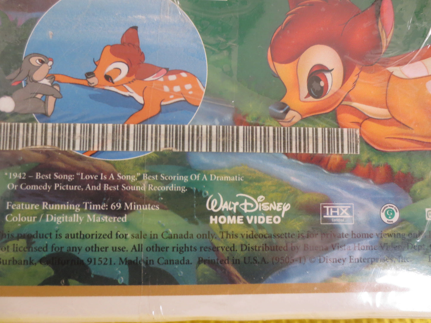 BAMBI, Factory SEALED, BAMBI Vhs Tape, 55 Anniversary, Rare Vhs 9505, Walt Disney Vhs, Disney Classic Vhs, World of Disney Vhs, Bambi Movie