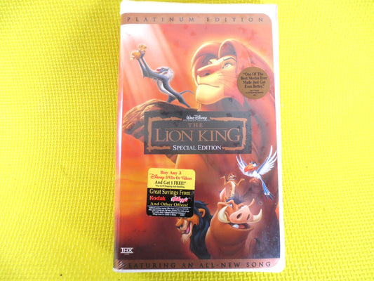 LION KING, Factory SEALED, Platinum Edition, Rare Vhs 30420, Debut Video, Walt Disney Vhs, Disney Classic Vhs, World of Disney Vhs, Disney