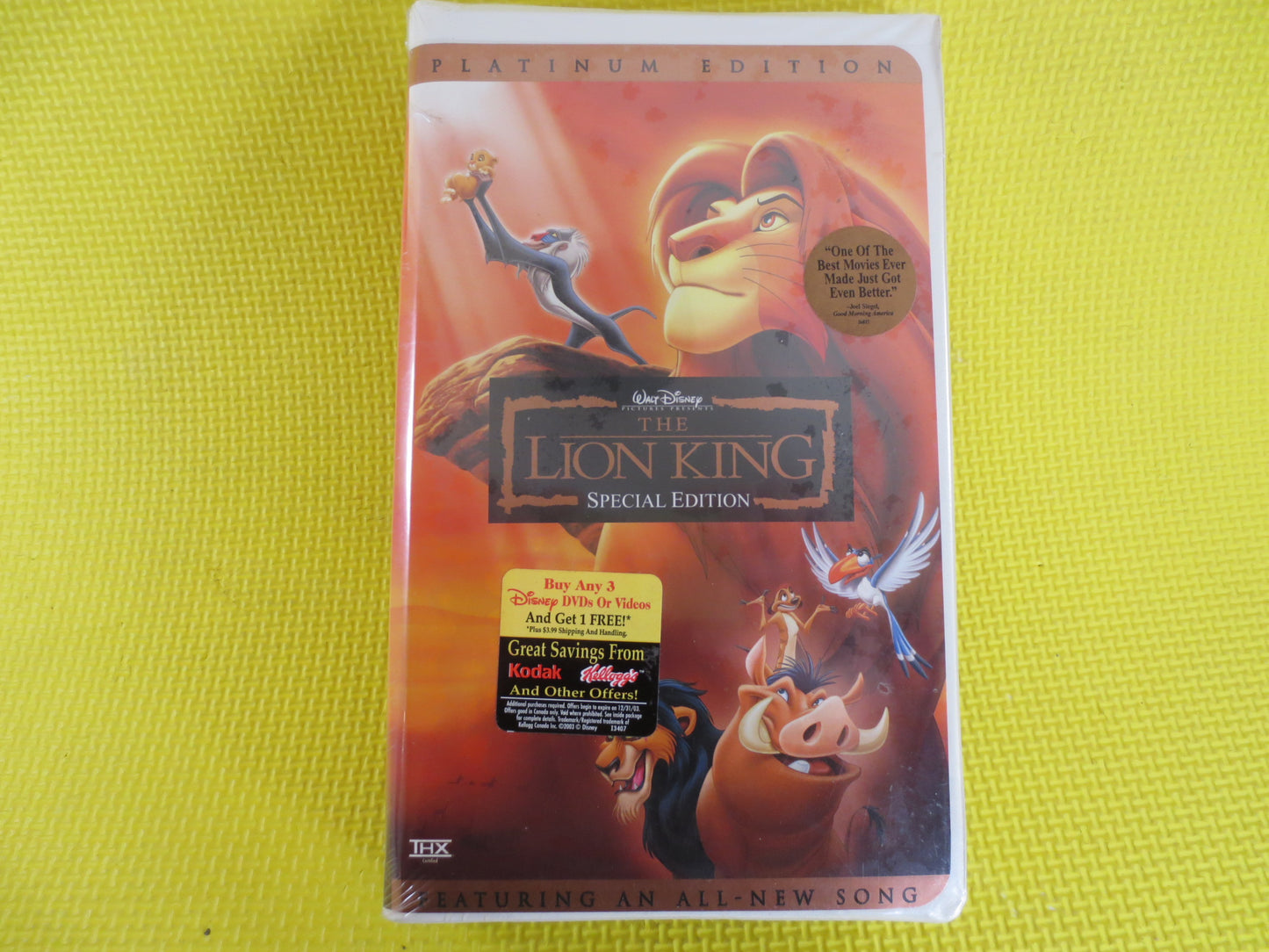 LION KING, Factory SEALED, Platinum Edition, Rare Vhs 30420, Debut Video, Walt Disney Vhs, Disney Classic Vhs, World of Disney Vhs, Disney