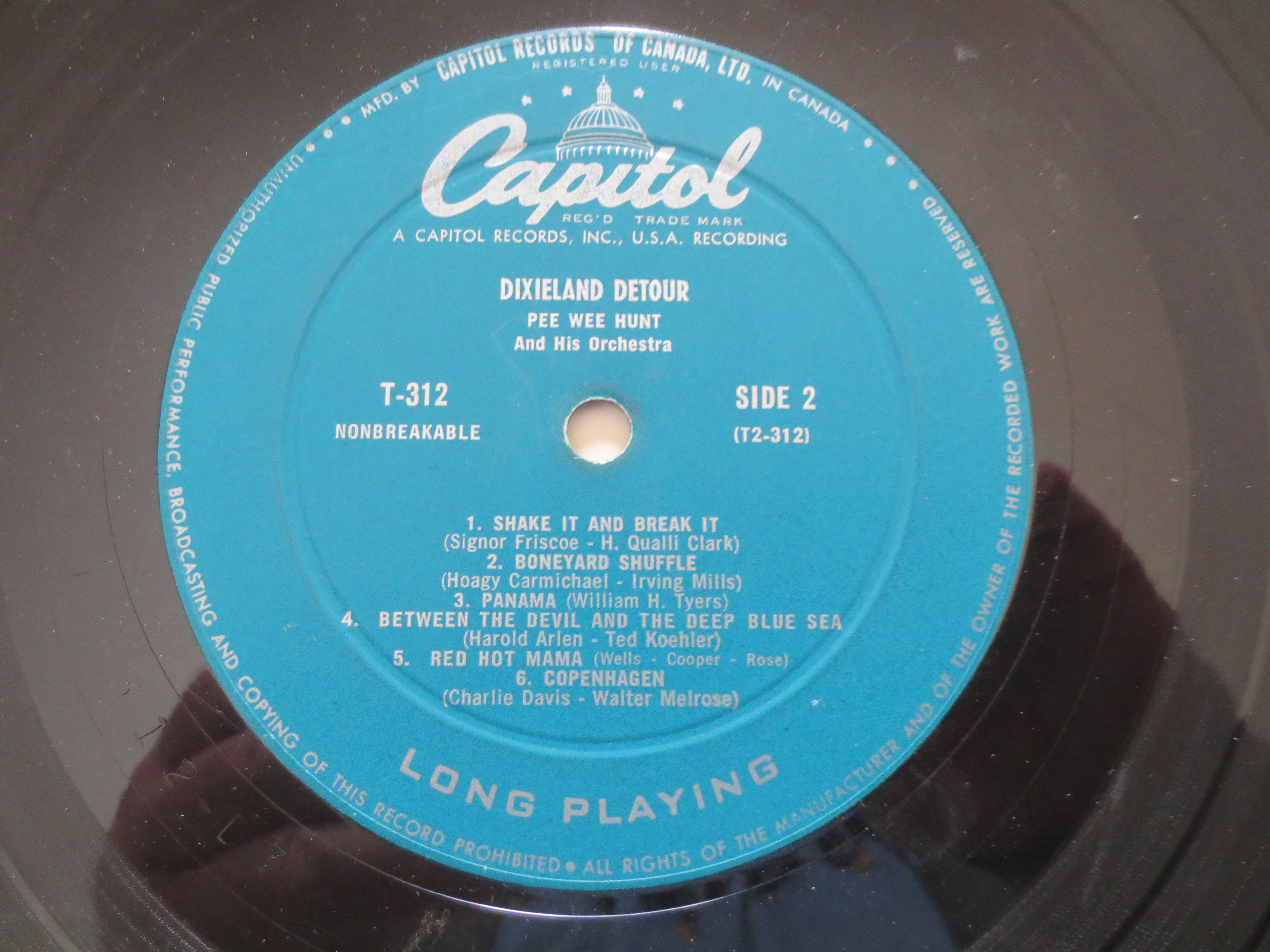 Pee Wee Hunt – Dixieland Detour (1952) Vinyl LP