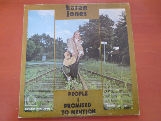 KAREN JONES, PEOPLE I Promised To Mention, Vintage Vinyl, Karen Jones Lp, Lps, Folk Vinyl, Country Record, Lp, 1971 Records