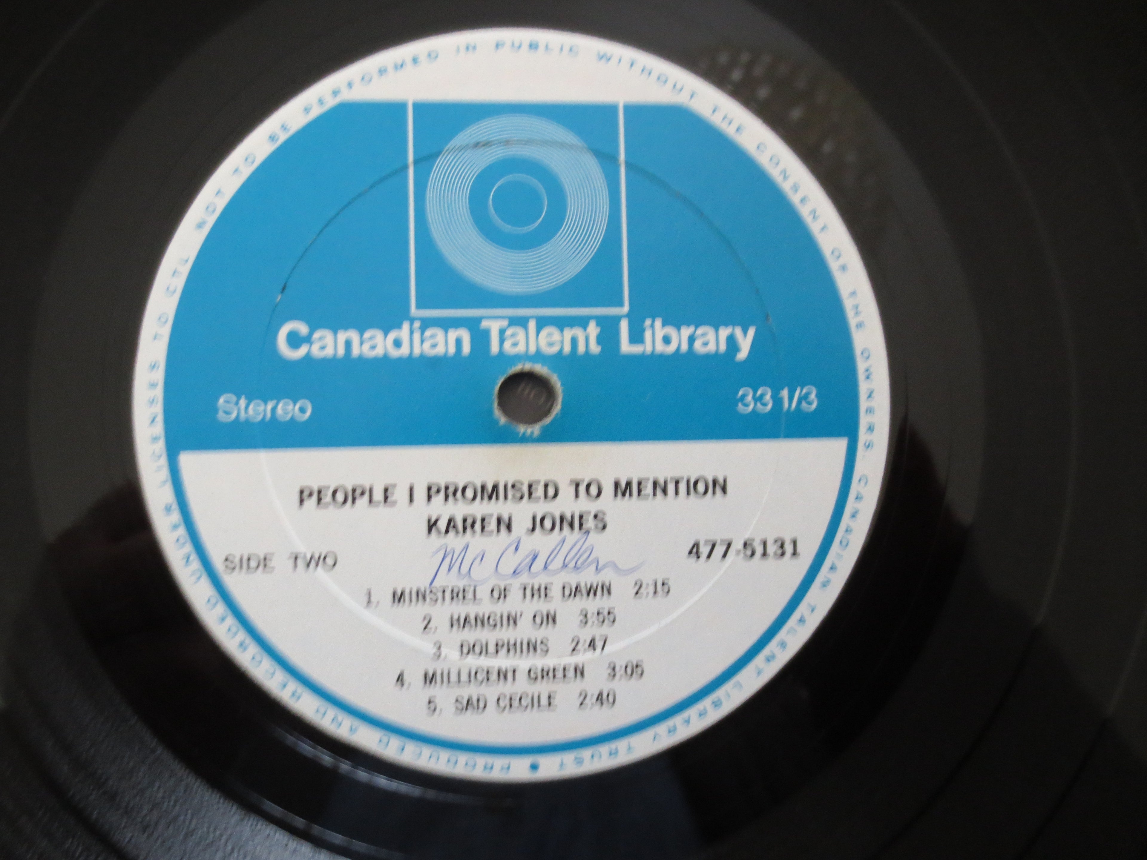 KAREN JONES, PEOPLE I Promised To Mention, Vintage Vinyl, Karen Jones Lp, Lps, Folk Vinyl, Country Record, Lp, 1971 Records