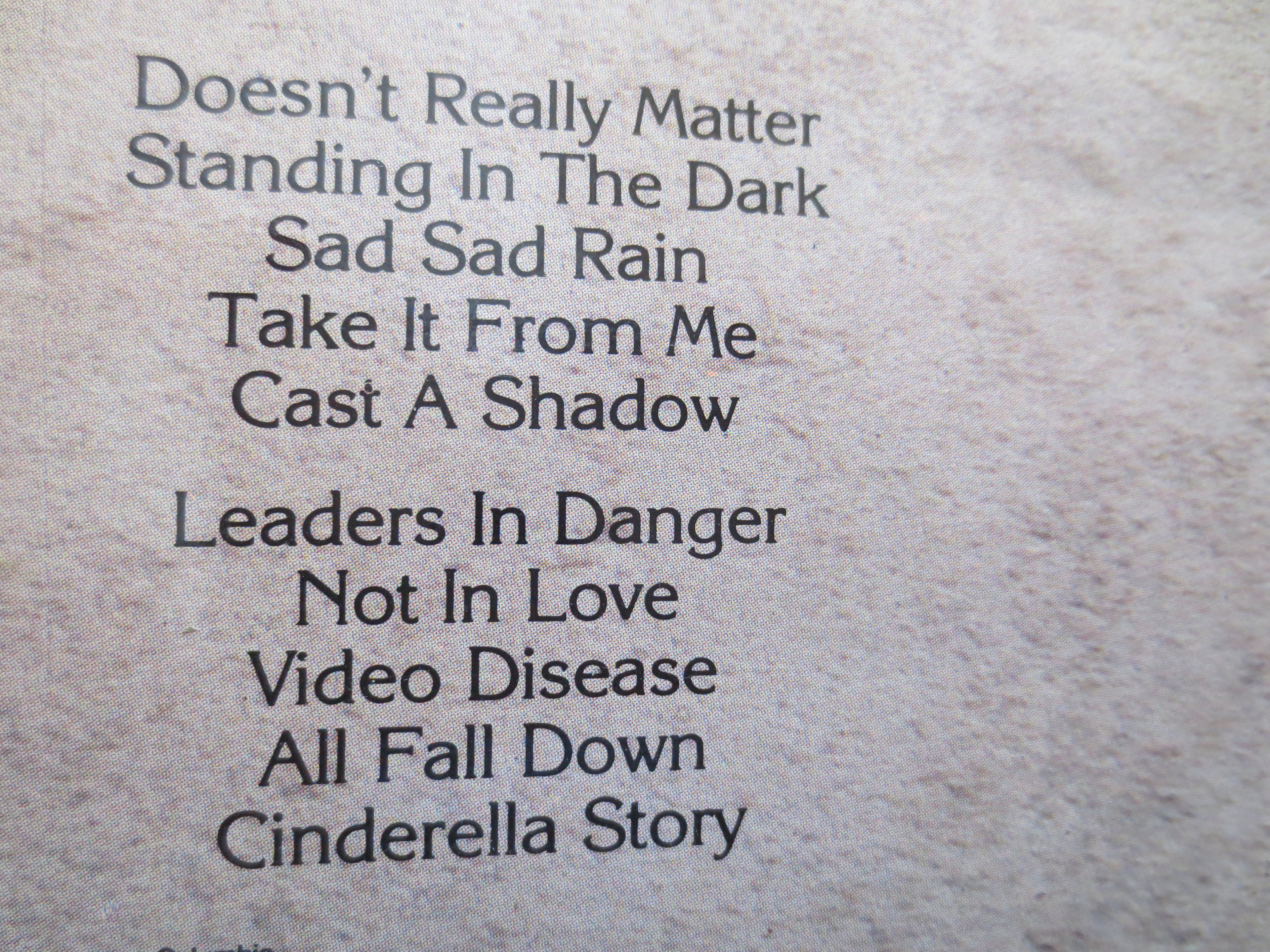 PLATINUM BLONDE, STANDING in the Dark, Platinum Blonde Lps, Rock Record, Vintage Vinyl, Vinyl lps, Rock Album, 1983 Records