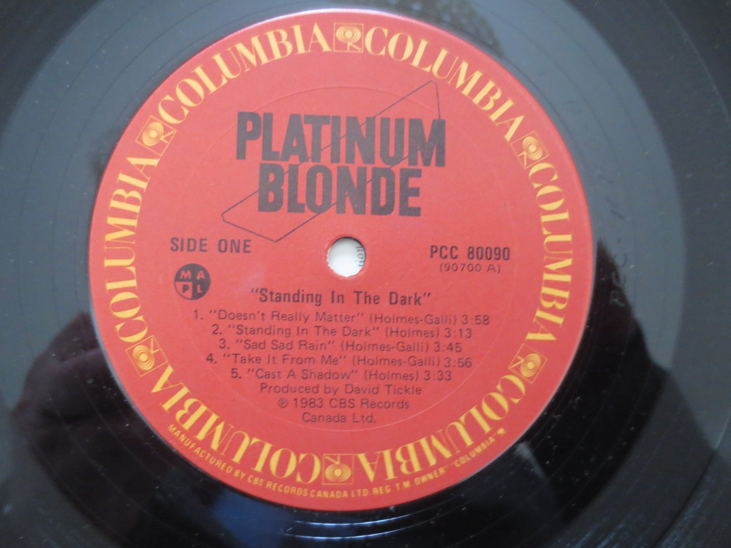 PLATINUM BLONDE, STANDING in the Dark, Platinum Blonde Lps, Rock Record, Vintage Vinyl, Vinyl lps, Rock Album, 1983 Records