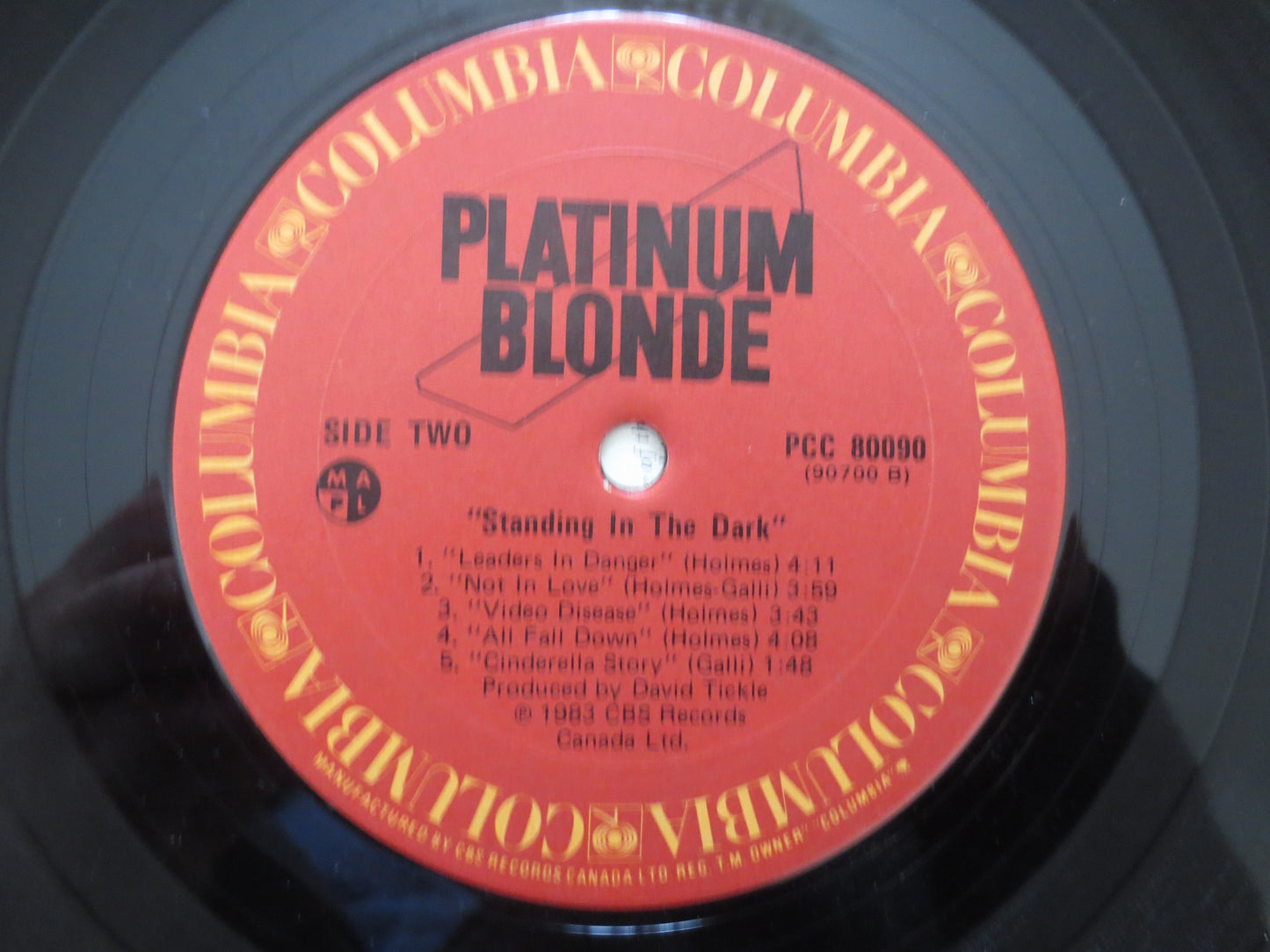 PLATINUM BLONDE, STANDING in the Dark, Platinum Blonde Lps, Rock Record, Vintage Vinyl, Vinyl lps, Rock Album, 1983 Records