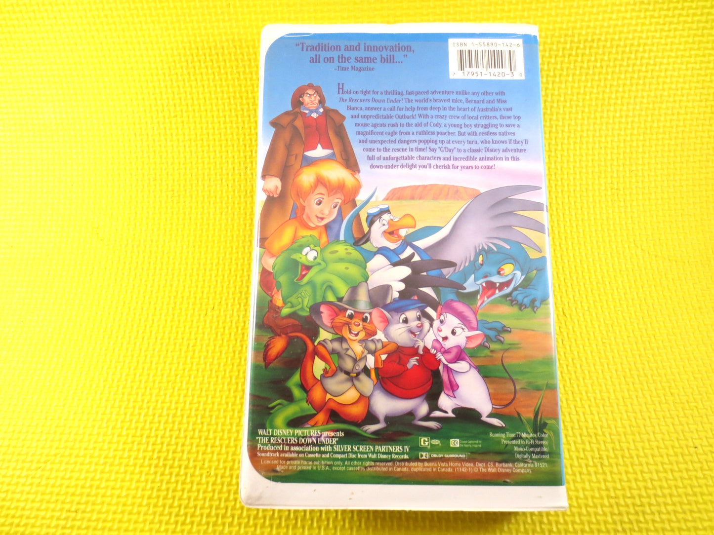 The RESCUERS, DOWNUNDER, Rare Vhs 1142, BLACK Diamond, The Rescuers Video, Walt Disney Vhs, The Rescuers Vhs, Disney Classic Vhs, Disney