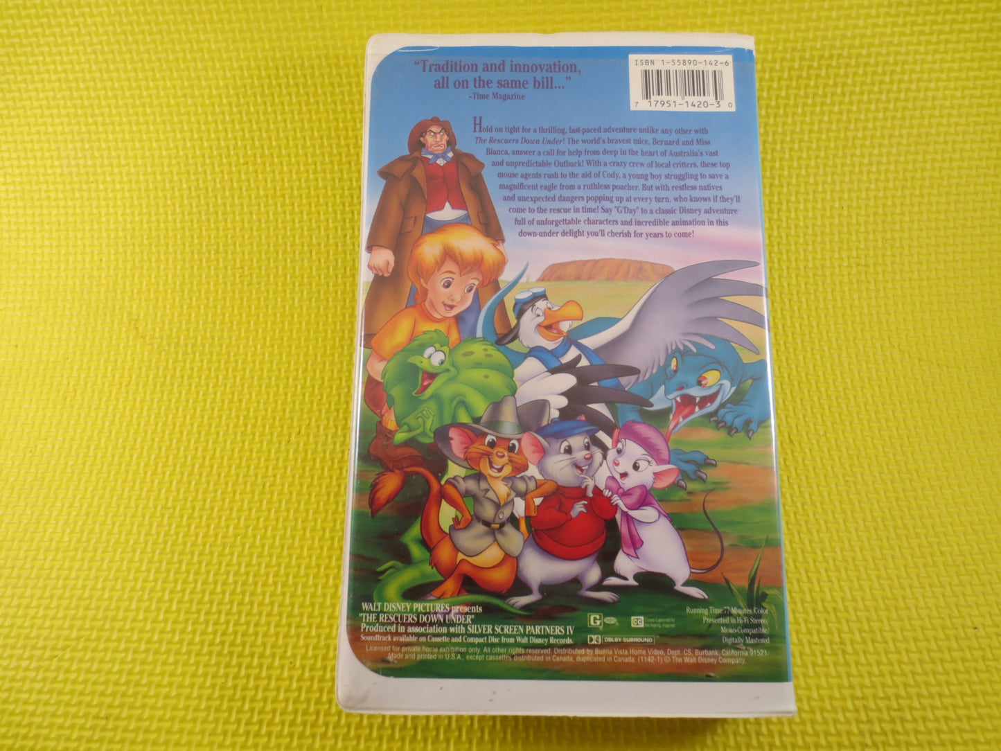 The RESCUERS, DOWNUNDER, Rare Vhs 1142, BLACK Diamond, The Rescuers Video, Walt Disney Vhs, The Rescuers Vhs, Disney Classic Vhs, Disney