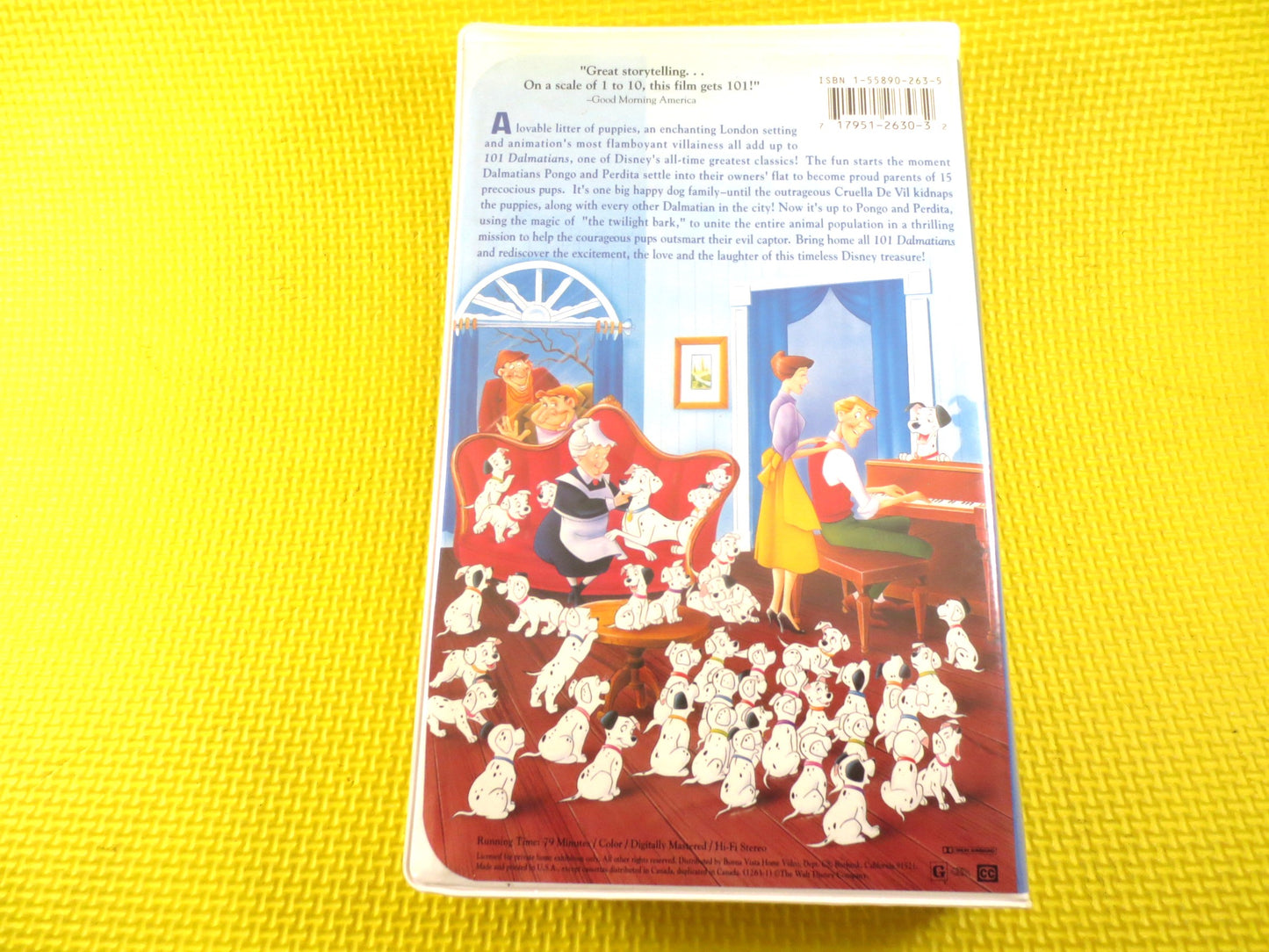 101 DALMATIANS, Black Diamond Edition, Rare Vhs 1263, 101 Dalmatians Video, Walt Disney Vhs, 101 Dalmatians Vhs, Disney Classic Vhs, Disney