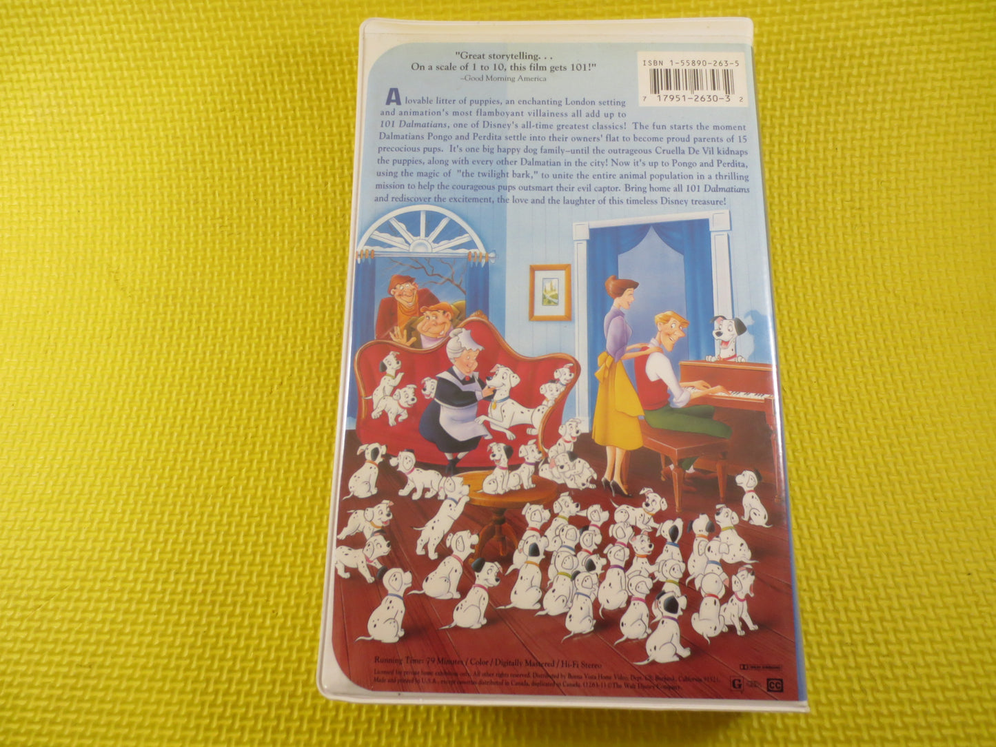 101 DALMATIANS, Black Diamond Edition, Rare Vhs 1263, 101 Dalmatians Video, Walt Disney Vhs, 101 Dalmatians Vhs, Disney Classic Vhs, Disney