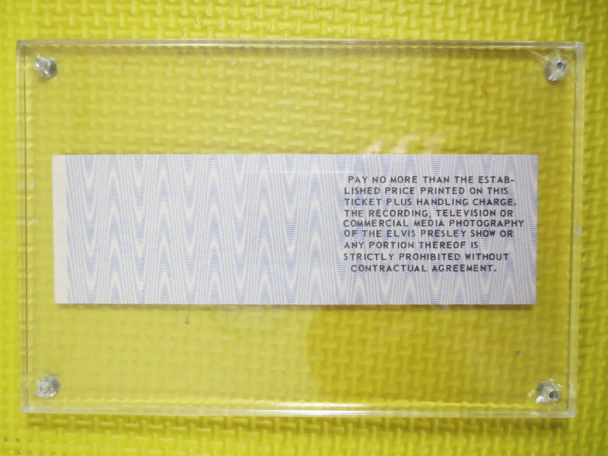 Elvis Presley – 1977 Concert Ticket & Rare Promo Store Demo VHS Loop Tape