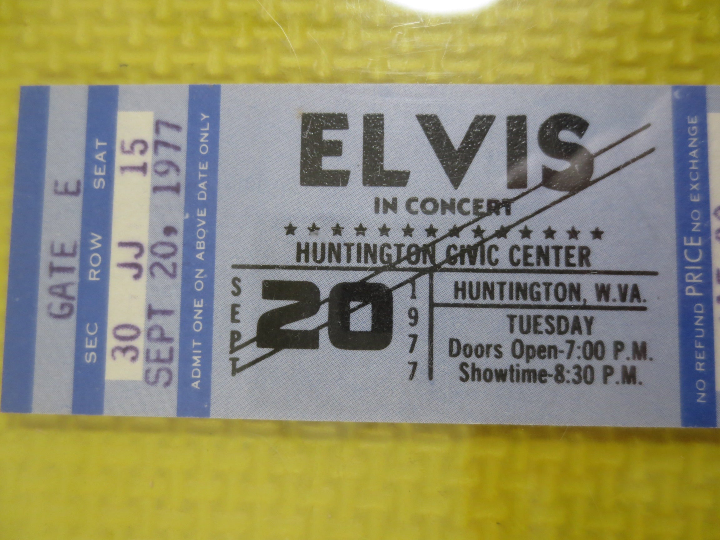 Elvis Presley – 1977 Concert Ticket & Rare Promo Store Demo VHS Loop Tape