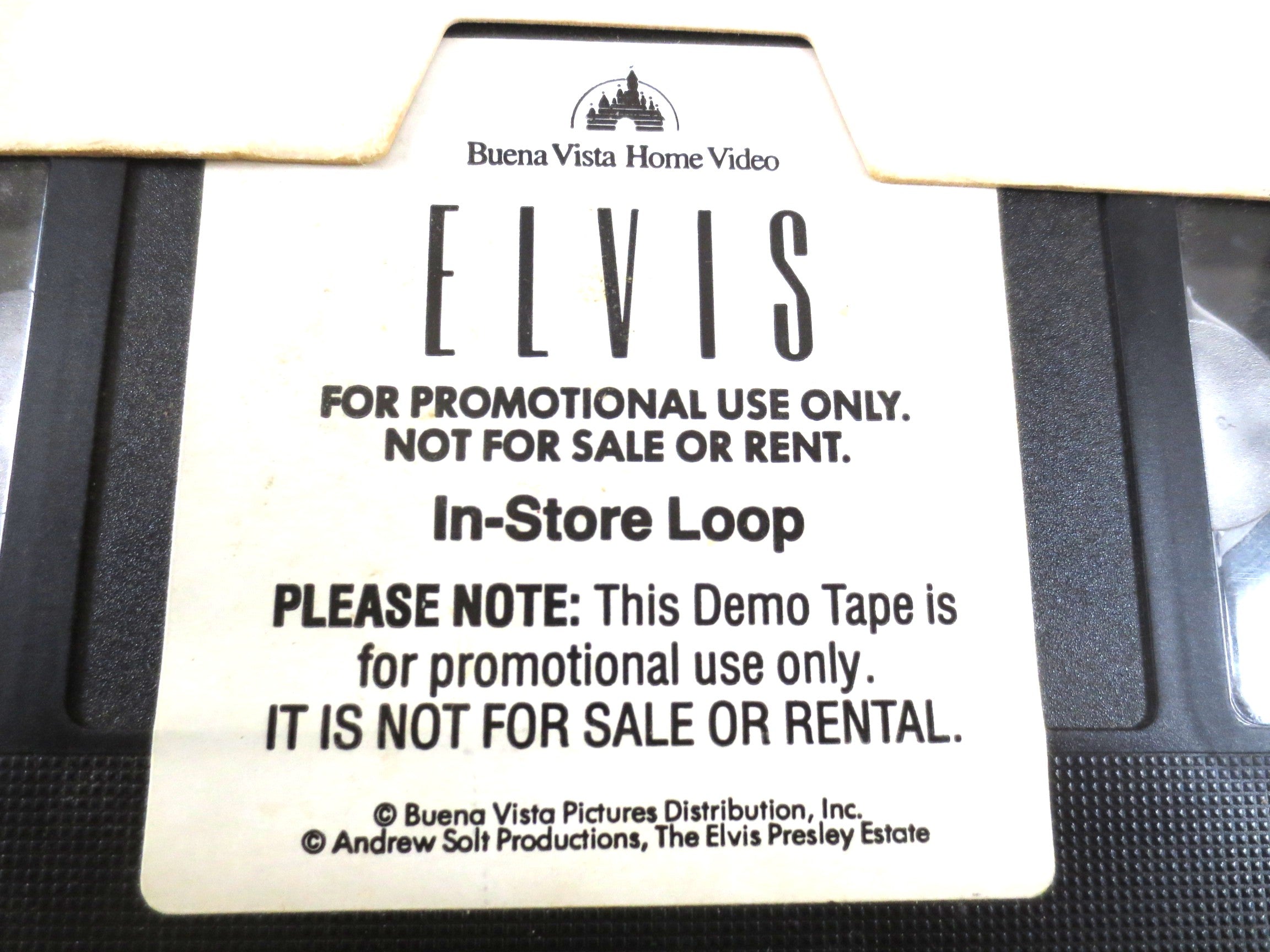 Elvis Presley – 1977 Concert Ticket & Rare Promo Store Demo VHS Loop Tape