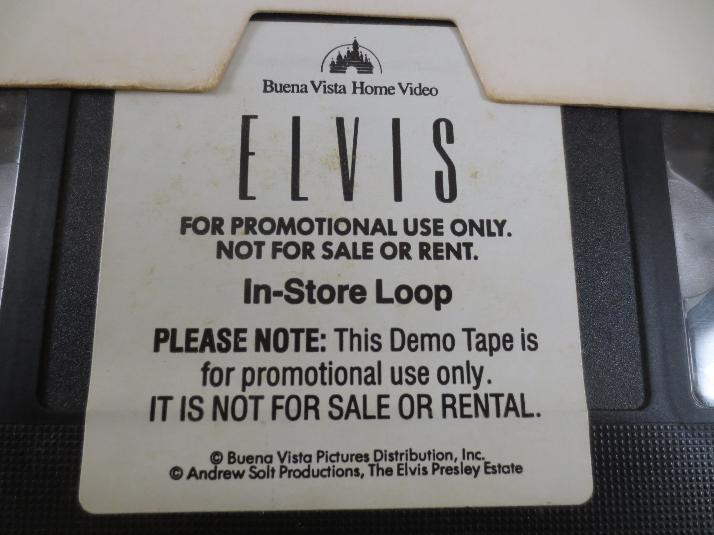 Elvis Presley – 1977 Concert Ticket & Rare Promo Store Demo VHS Loop Tape