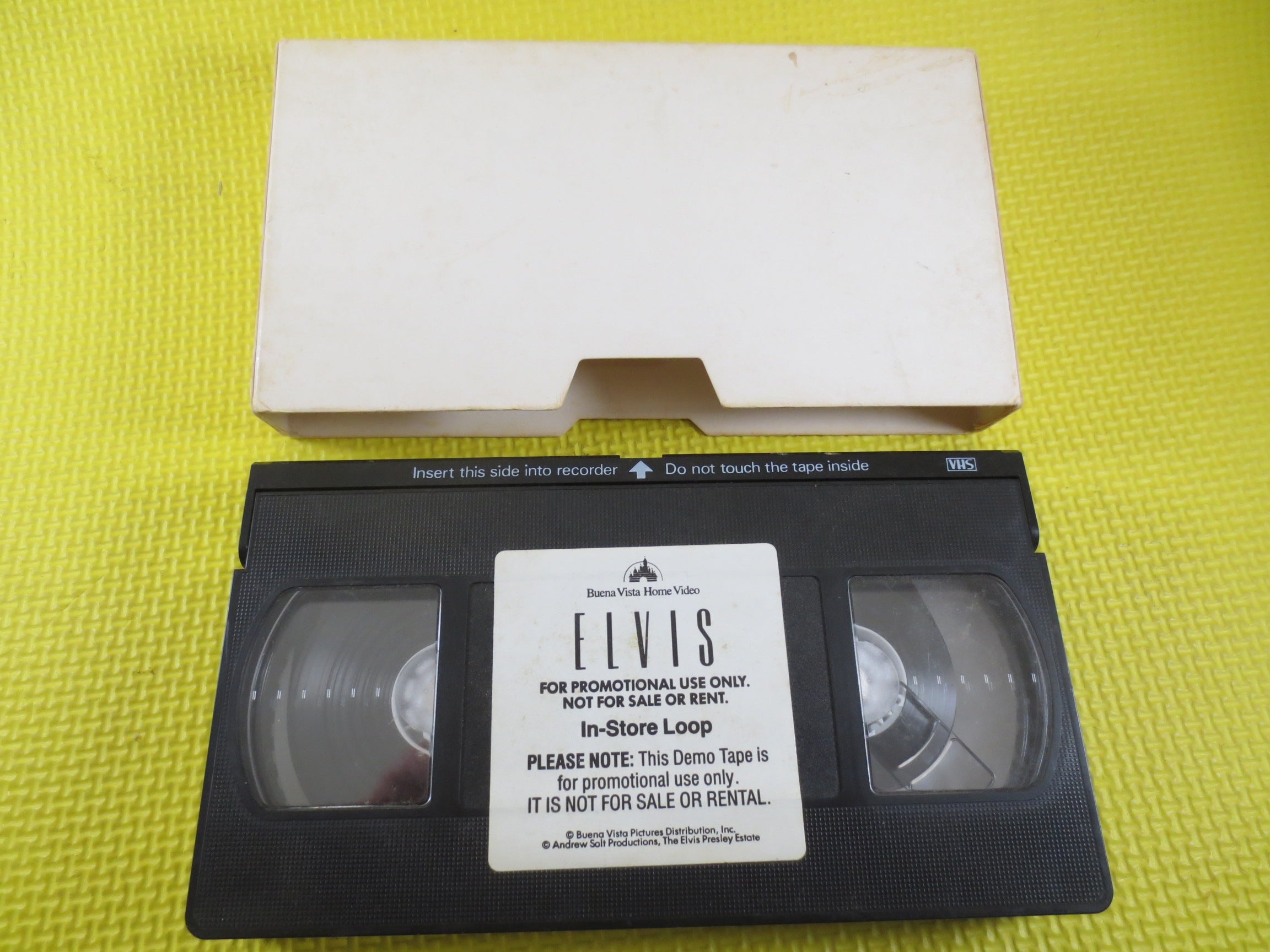 Elvis Presley – 1977 Concert Ticket & Rare Promo Store Demo VHS Loop Tape